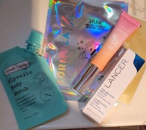 Skincare Set with Glycolic Scrub and Eye Cream